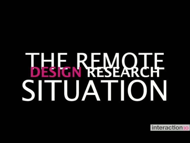 Remote Design Research