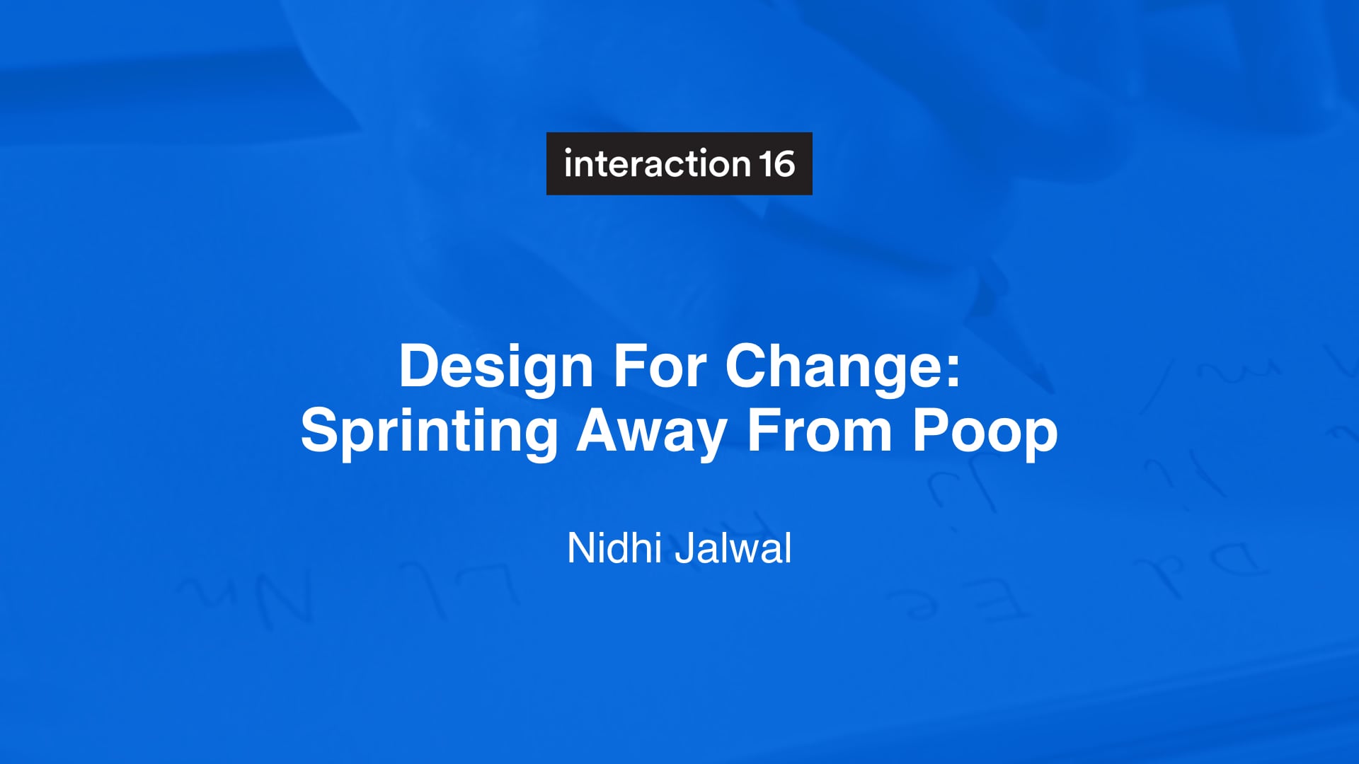 Design For Change: Sprinting Away From Poop
